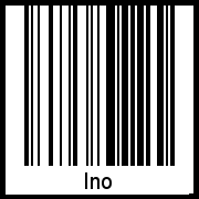Barcode des Vornamen Ino