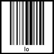 Barcode des Vornamen Io