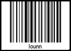Barcode des Vornamen Iounn