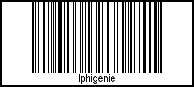 Barcode des Vornamen Iphigenie