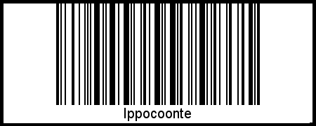 Der Voname Ippocoonte als Barcode und QR-Code