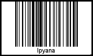 Der Voname Ipyana als Barcode und QR-Code