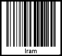 Barcode des Vornamen Iram