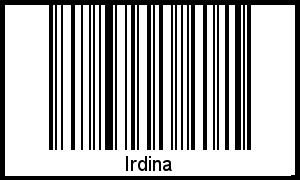 Der Voname Irdina als Barcode und QR-Code