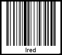 Der Voname Ired als Barcode und QR-Code