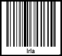 Der Voname Irla als Barcode und QR-Code