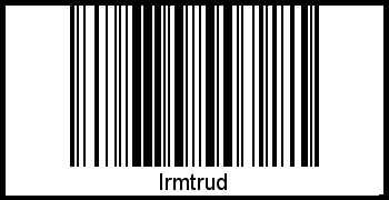 Interpretation von Irmtrud als Barcode