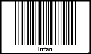 Interpretation von Irrfan als Barcode