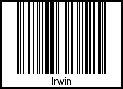 Barcode des Vornamen Irwin