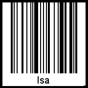 Barcode des Vornamen Isa