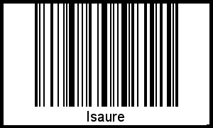 Der Voname Isaure als Barcode und QR-Code