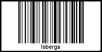 Isberga als Barcode und QR-Code