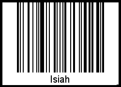 Barcode des Vornamen Isiah