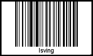 Barcode des Vornamen Isving