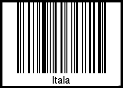 Barcode des Vornamen Itala