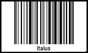 Der Voname Italus als Barcode und QR-Code