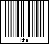 Barcode des Vornamen Itha