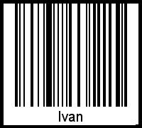Barcode des Vornamen Ivan
