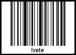 Der Voname Ivete als Barcode und QR-Code