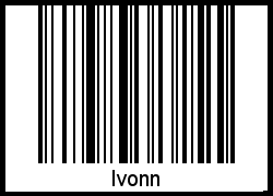 Der Voname Ivonn als Barcode und QR-Code
