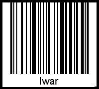 Der Voname Iwar als Barcode und QR-Code