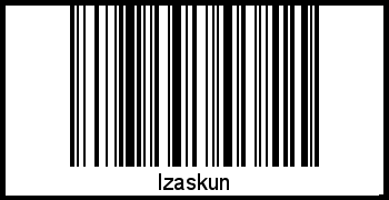 Barcode des Vornamen Izaskun