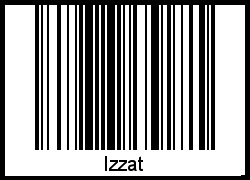 Barcode des Vornamen Izzat