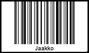 Jaakko als Barcode und QR-Code