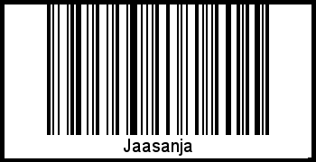 Der Voname Jaasanja als Barcode und QR-Code