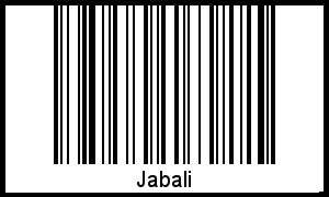 Der Voname Jabali als Barcode und QR-Code