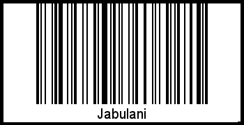Barcode des Vornamen Jabulani