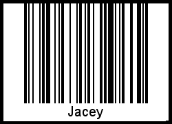 Barcode des Vornamen Jacey