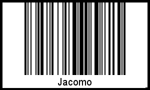 Der Voname Jacomo als Barcode und QR-Code