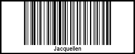 Barcode des Vornamen Jacquellen