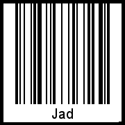 Barcode des Vornamen Jad