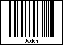 Barcode des Vornamen Jadon