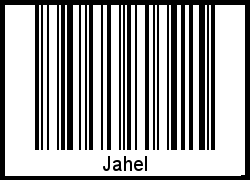Barcode des Vornamen Jahel