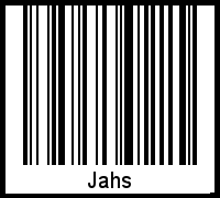 Der Voname Jahs als Barcode und QR-Code