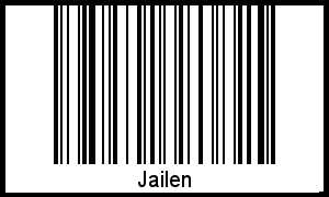 Der Voname Jailen als Barcode und QR-Code