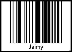 Der Voname Jaimy als Barcode und QR-Code