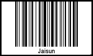 Der Voname Jaisun als Barcode und QR-Code