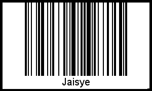 Barcode des Vornamen Jaisye