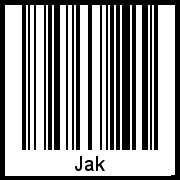 Barcode des Vornamen Jak