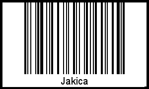 Barcode des Vornamen Jakica