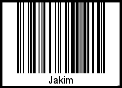 Barcode des Vornamen Jakim