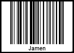 Der Voname Jamen als Barcode und QR-Code