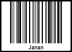Der Voname Janan als Barcode und QR-Code