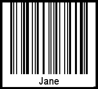 Barcode des Vornamen Jane