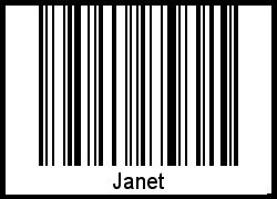 Der Voname Janet als Barcode und QR-Code