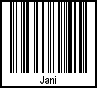 Barcode des Vornamen Jani